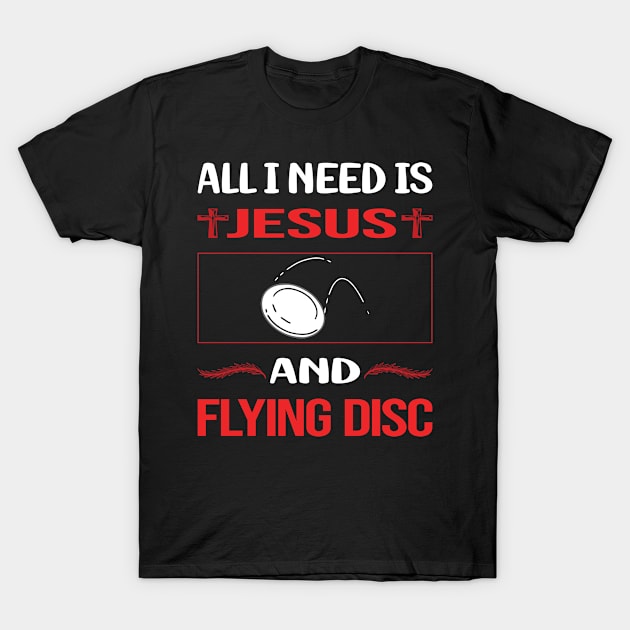 Funny Jesus Flying Disc T-Shirt by Happy Life